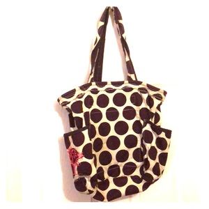 31 Gifts Retro Metro Purse Cream with Purple dots